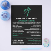 Hearing Aid Design, Audioloog, Audiology Clinic Flyer (Enkel)