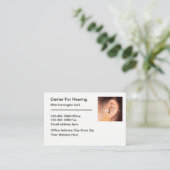 Hearing Aids ENT Appointment Business Cards Visitekaartje (Staand voorkant)