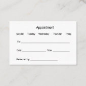 Hearing Aids ENT Appointment Business Cards Visitekaartje (Achterkant)