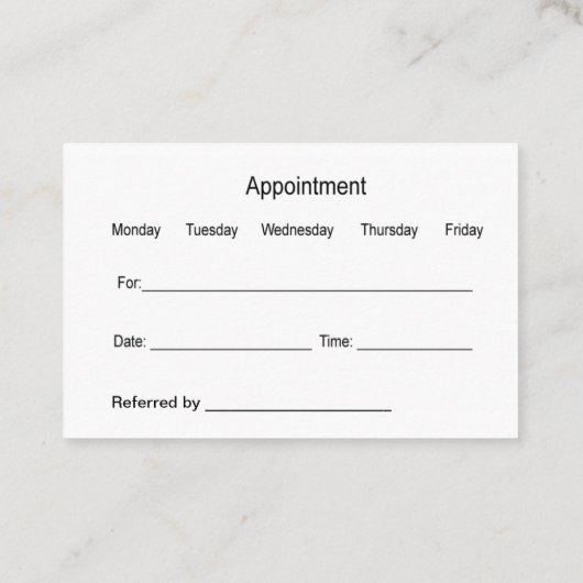 Hearing Aids ENT Appointment Business Cards Visitekaartje (Achterkant)