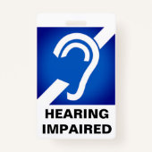Hearing Impaired Support Badge (Voorkant)