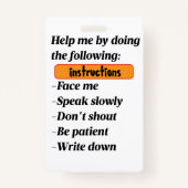 Hearing Impaired Support Badge (Achterkant)