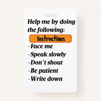 Hearing Impaired Support Badge