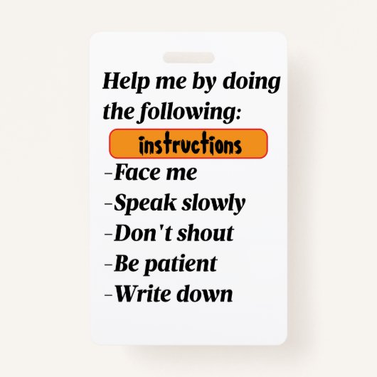 Hearing Impaired Support Badge (Achterkant)