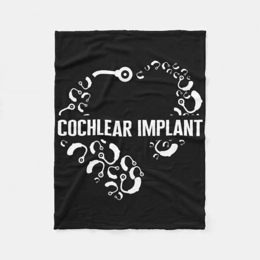 Hearing Loss Awareness Love Cochlear Implant Asl H Fleece Deken (Voorkant)