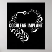 Hearing Loss Awareness Love Cochlear Implant Asl H Poster (Voorkant)