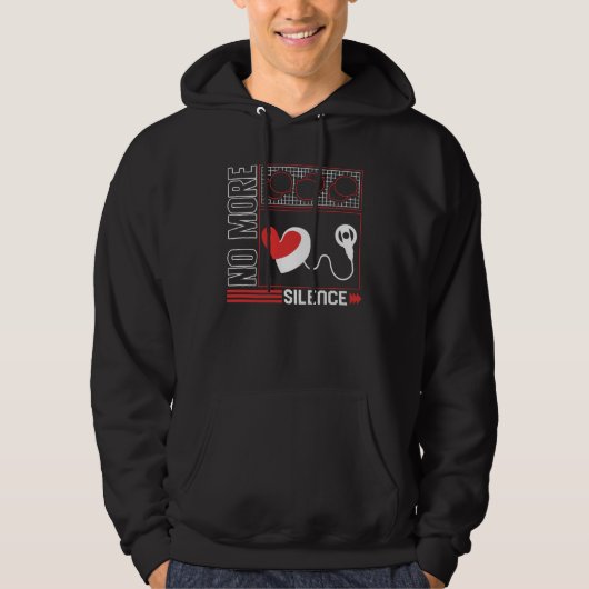 Hearing Loss Awareness Not More Silence Cochlear I Hoodie (Voorkant)