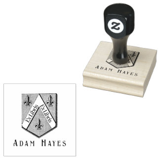 Hearldic middeleeuwse schild ex libris rubberstempel