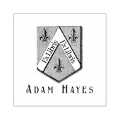 Hearldic middeleeuwse schild ex libris rubberstempel (Afrduk)