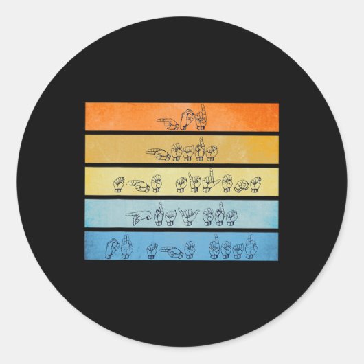 Hears Prayers Doof Bewustzijn Gebarentaal Ronde Sticker (Voorkant)