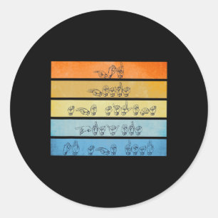 Hears Prayers Doof Bewustzijn  Gebarentaal Ronde Sticker