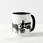 Hearse Carriage Silhouette Funeral Mok (Voorkant rechts)