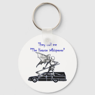 Hearse en Grim Reaper Skeleton Gothic Humor Sleutelhanger