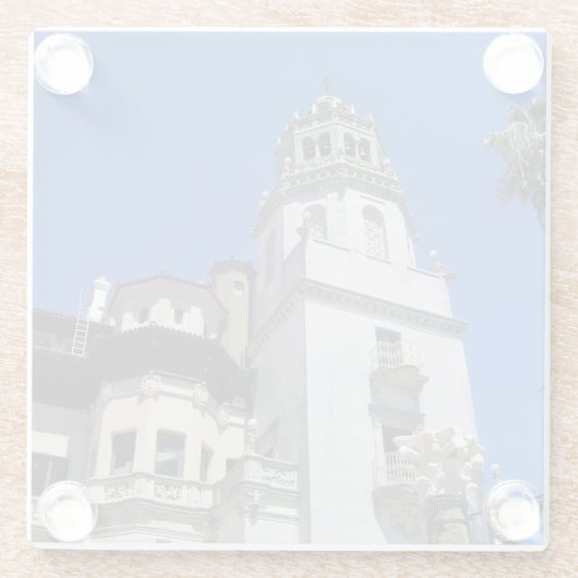 Hearst Castle, San Simeon, Californië Glazen Onderzetter (Achterkant)