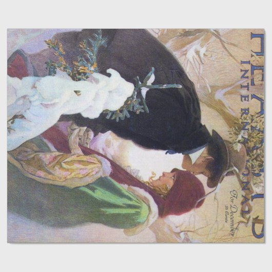 Hearst's Internationaal Hoesje, Alphonse Mucha Cadeaupapier (Vlak)