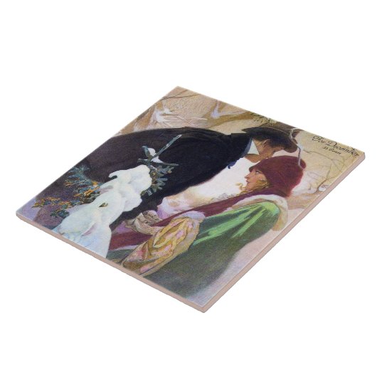 Hearst's Internationaal Hoesje, Alphonse Mucha Tegeltje (Zijkant)