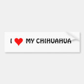 HEART1,         IMY CHIHUAHUA BUMPERSTICKER (Voorkant)