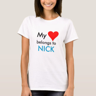 HEART1, Mijn, behoort tot, NICK T-shirt