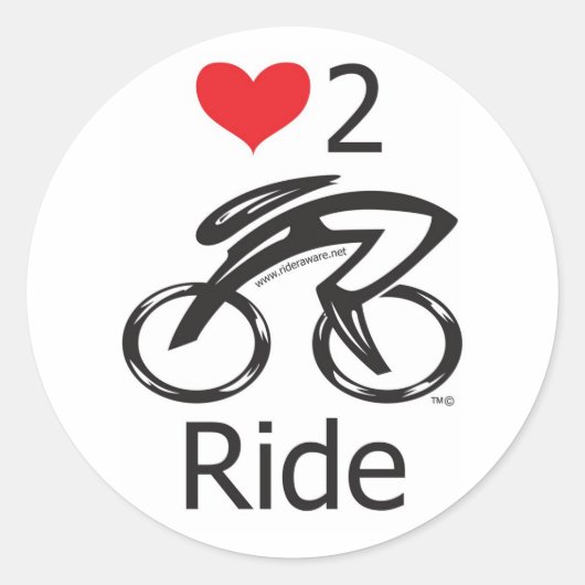 Heart2Ride Ronde Sticker (Voorkant)