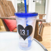 Heart 13.1 Racing Distance Half Marathon Acryl Drinkbeker
