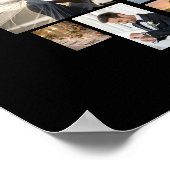 Heart 17 Fotocollage Gepersonaliseerd Script Poster (Hoek)