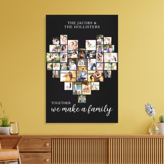 Heart 36 Foto Collage Canv Canvas Afdruk (Insitu (Woonkamer))