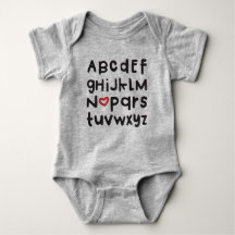 Heart ABC Baby Bodysuit