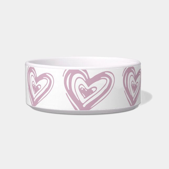 Heart Abstract Pet Bowl Voerbakje (Rechts)