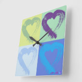 Heart Acrylwandklok Vierkante Klok (Hoek)