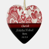 Heart Adoption Announcement Keepomwille Keramisch Ornament (Rechts)