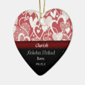 Heart Adoption Announcement Keepomwille Keramisch Ornament (Links)