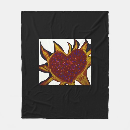 Heart Aflame  Fleece Deken (Voorkant)