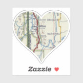 Heart Afton WY Sticker (Vel)