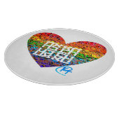 Heart Ahava Pride Art Snijplank (Hoek)