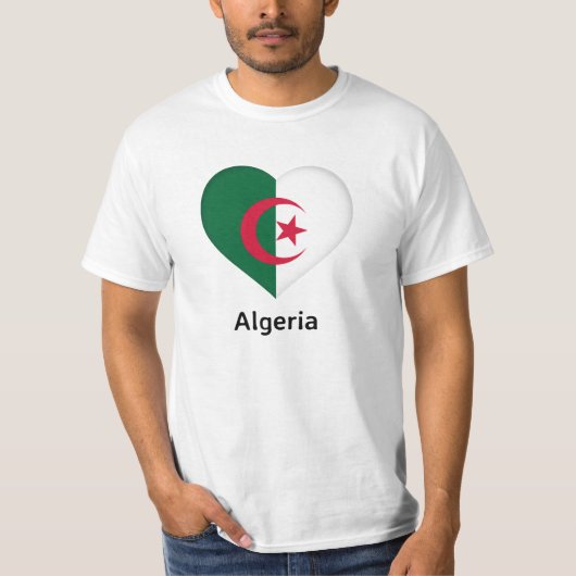 Heart - Algerije vlag T-shirt (Voorkant)