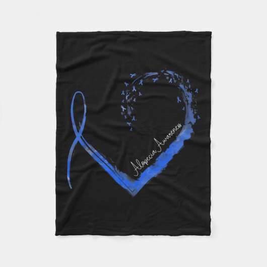 Heart Alopecia Awareness 1 Fleece Deken (Voorkant)