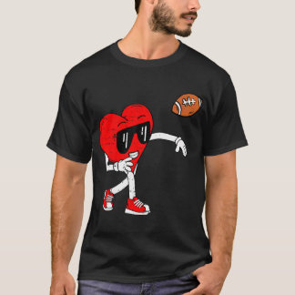 Heart American Football Valentijnsdag Boys Mannen  T-shirt