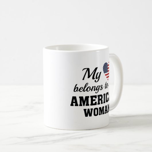 Heart American Woman Koffiemok (Voorkant rechts)