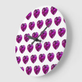 Heart Amethyst Gemstone van februari Paars groot C Grote Klok (Hoek)