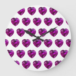 Heart Amethyst Gemstone van februari Paars groot C Grote Klok