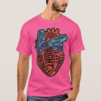 Heart Anatomy Med School Medical Studenten Doctor  T-shirt