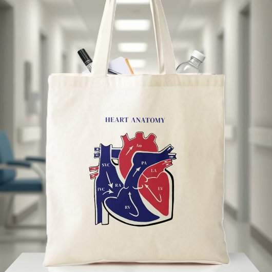 Heart Anatomy Tote Bag