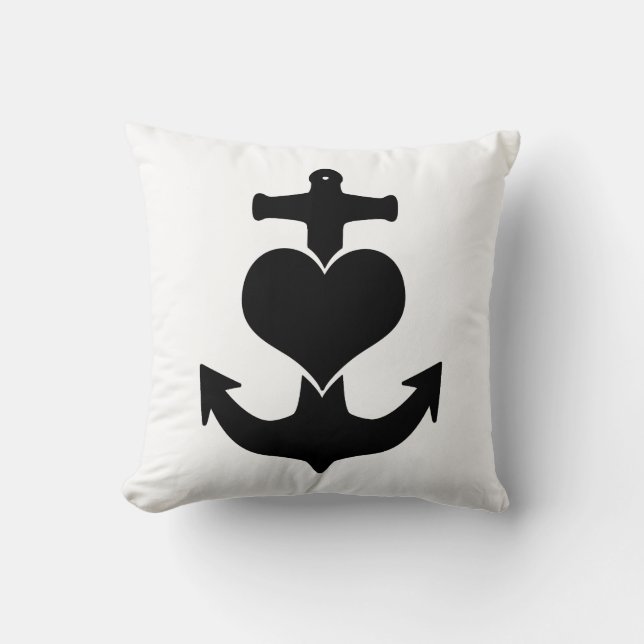 Heart Anchor Pillow Kussen (Voorkant)
