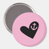 heart and anchor pink magneet (Voorkant / Achterkant)