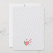 Heart and Flowers Invitation Kaart (Achterkant)