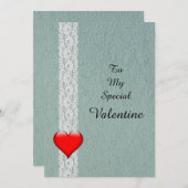 Heart and Lace Special Valentine Feestdagenkaart (Voorkant / Achterkant)