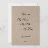 Heart and Lace Special Valentine Feestdagenkaart (Achterkant)