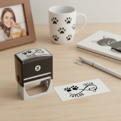 Heart and Paws Name Stamp for a Dog Lover Zelfinktende Stempel