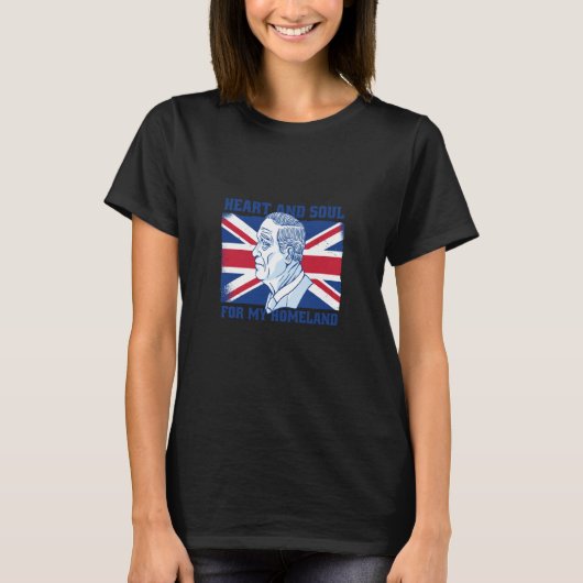 Heart and soul for my homeland british t-shirt (Voorkant)