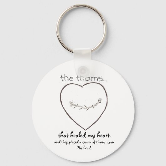 Heart and thorns. Spiritual key chain Sleutelhanger (Voorkant)